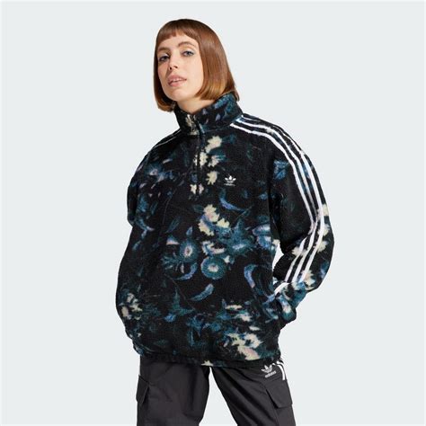 adidas fleece oberteil damen|Allover Print Flower Fleece Oberteil .